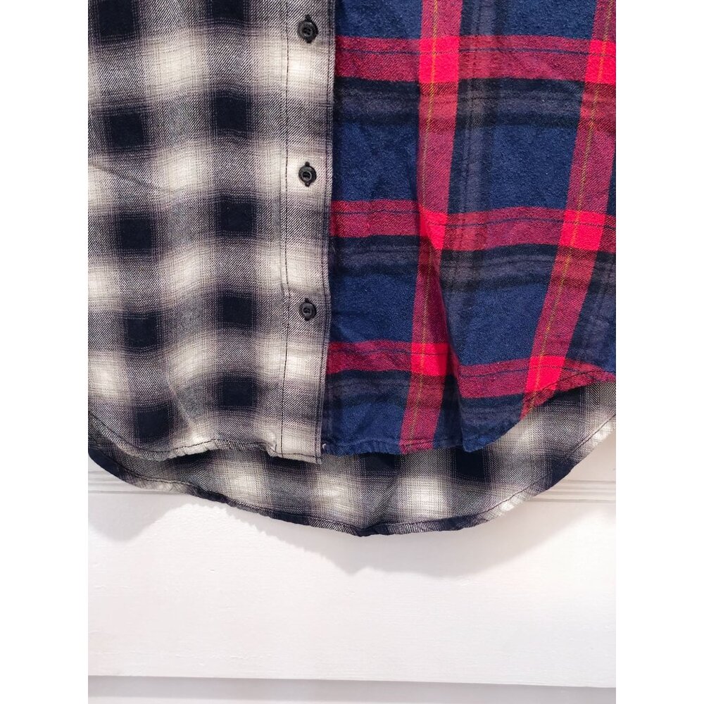 Vans Women's Mixed Plaid Button-Down Flannel Shirt L - Picture 5 of 13